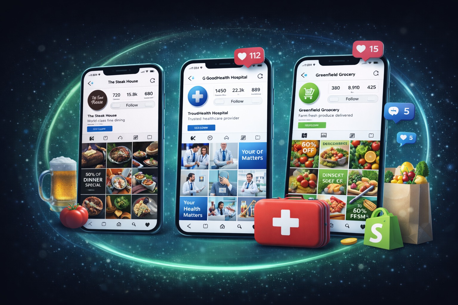 Digital marketing dashboard showcase